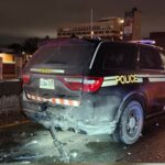 Vehicle hits OPP cruiser already at scene of collision on Highway 417